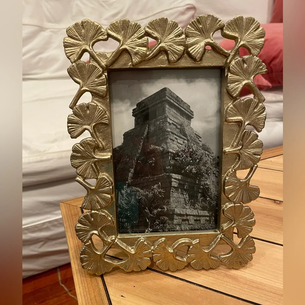 gold ginkgo picture frame
